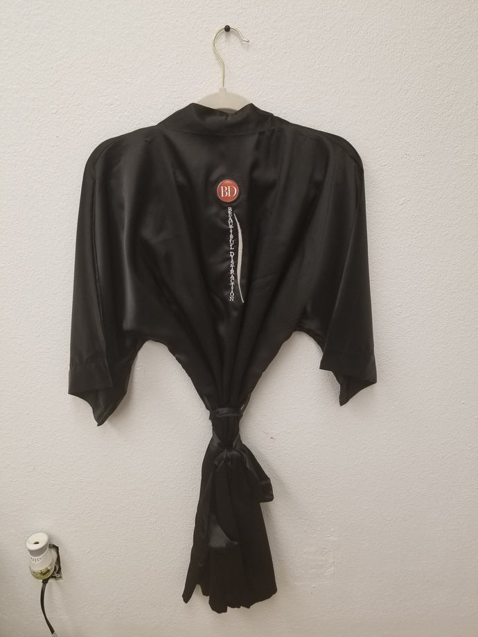 Black Silky Robe By Beautiful Distraction Clothing