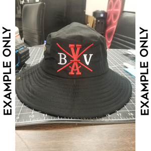 Bucket Hat Wide Brim Boonie Hat with Custom Embroidery Design With Digitizing or Text LARGE/EXTRA LARGE