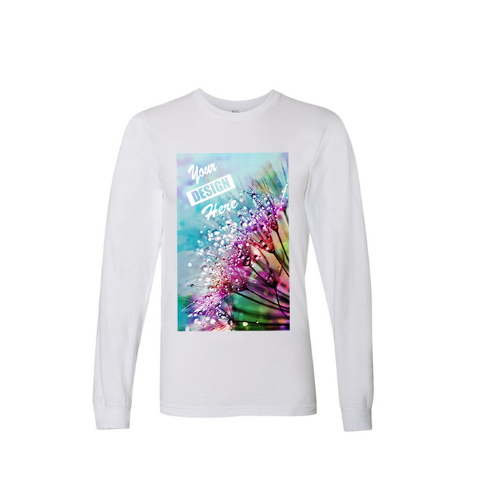 Custom Athletic Long Sleeve Shirt White 100% Polyester sublimation print with Graphic or Text