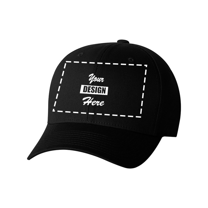 Stretch Fitted Hat with Custom Embroidery Design With Digitizing or Text SMALL MEDIUM SIZE